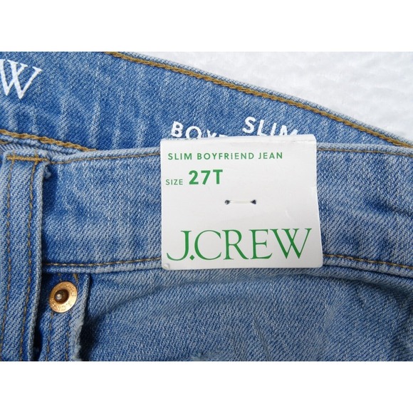 J Crew Jeans Womens Size 27 T Blue Denim Slim Boyfriend High Rise Stretch NWT - Picture 14 of 16